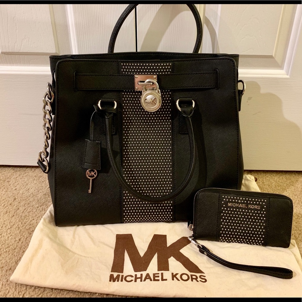 Michael Kors Hamilton Microstud /Matching Wallet